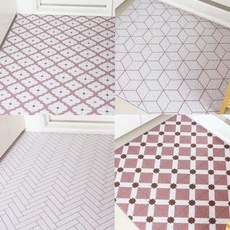 CLEAN UP 멜리사 패턴 코일 현관매트 베란다 발코니 현관용 업소용 바닥 아파트 입구 롤 DIY, 5.멜리사아크-핑크