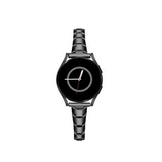 PlusRoc 스테인리스 스틸 밴드 삼성 갤럭시 워치 7 6 5 4 40mm 44mm/워치 클래식 43mm 47mm/워치 42mm 46mm/워치 프로 45mm와 호환 여성용 조, 블랙