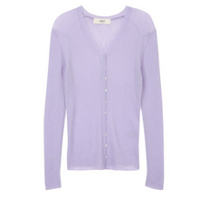 아떼바네사브루노 여성용 단색 울혼방 브이넥 가디건 VLSW2D465