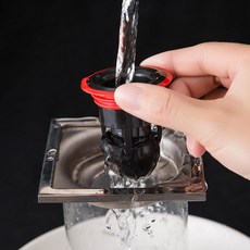 스니테 배수구 화장실 벌레 냄새 차단 하수구 트랩, 블랙, 1개