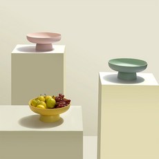 루미나라 심플 과일 플레이팅 접시 [A1064], 1개, 핑크