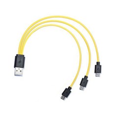 안드로이드 휴대폰 파워 뱅크 AA AAA 배터리용 고속 충전 코드 USB 2.0-마이크로 스플리터 케이블 1 2 3/4 마이크로 5V 2A, 03 1 to 3 USB cable