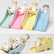 mofusand 모프샌드 미끄럼틀 고양이 피규어 4종세트