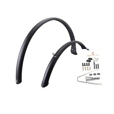 2Pcs 도로 자전거 펜더 산악 자전거 머드 가드는 사이클링 액세서리를 대체합니다. 700C 비용 전면 후면 머드 가드, 2개의 반지 없이, 혼합, ABS