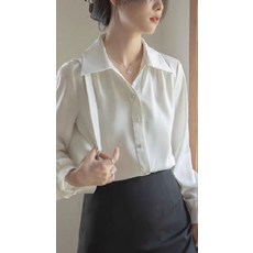 남방 나의한비서 옷 블라우스 셔츠 푸른 색 M