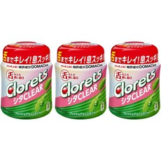 일본 클로레츠 시타 클리어 프레시 그린 민트 껌 3병 501136, 3개, 140g