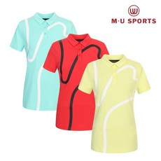 [MU스포츠] 여성 빅 프린트 반팔 티셔츠 (MU21322TS10_RED)