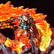 SUPER 귀멸의칼날 탄지로 데몬 슬레이어 피규어 + 레진 베이스 파츠 장식용 Demon Slayer Blade Kitchen Gate Tanjiro, 단일사이즈