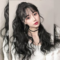 셋팅펌 패션 달비가발 집게형 포니테일 연예인 러블리펌 히피펌 무대, 1개, 브라운