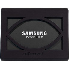 삼성 T5 휴대용 외장 솔리드 스테이트 드라이브 범프 슬리브 250GB 500GB 1TB 2TB SSD USB 3.0 초강력 범퍼 안티 쇼크 흔들림 및 낙하 올트래블빨간색, Black