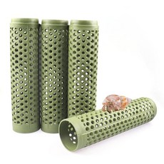  NANEEZOO 4팩 소라게 등반 장난감 소라게 은신처 용품 파충류 탱크 테라리움 장식 소라게 청개구리 볏 게코용 파충류 등반 터널(4) 