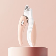 지엘종합상사 반려동물 혈관보호 LED 발톱깎이, 1개, 연한 핑크