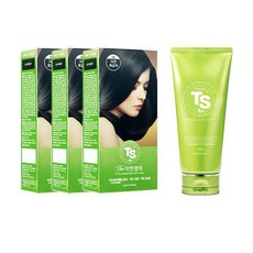 _ TS 더착한염색 120gx3개+TS트리트먼트 200g, 3호 자연흑색120gx3개+TS트리트먼트 200g