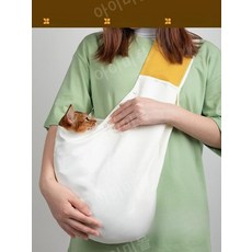 고양이 가방 외출 휴대용 고양이 배낭 애완 동물 가방, 카키 7kg 이내 사용 권장, 1개
