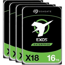 Seagate Exos X18 16TB SATA 6Gbs 7200RPM 3.5 Enterprise 4Pack HDD ST16000NM000J 갱신 - st16000nm000j