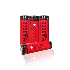 스위스볼트 18650배터리 리튬이온 충전지 보호회로 적용 KC인증 2600mAh 3500mAh, 3350mAh