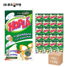 푸드올마켓_ 홉라(HOPLA) 1L-무가당 /식물성 휘핑크림 /냉장 한박스 (1L x 12ea)