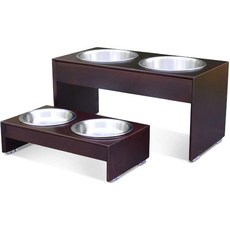 PetFusion 상승 개 그릇 고양이 그릇 방수 씰 짧은 4 "키 큰 10"옵션 w 대나무 공급 장치. 미국 식품 학, 상세페이지참조, Short - 4"