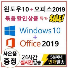 마이크로소프트 윈도우10프로 정품인증제품키, 윈도우10프로+오피스2019프로플러스