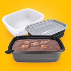  사각 죽용기 중 500세트 800ml 국내생산 강력한 밀폐력, 반투명 