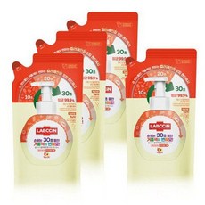랩신 핸드워시 손세정제 복숭아향 450ml 리필 4개