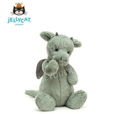 젤리캣 바쉬풀 드래곤 용 M 미디움 애착 봉제 인형 Jellycat Bashful Dragon Stuffed Animal, 1개