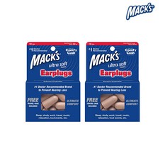 Macks 울트라 소프트 폼 33dB 이어플러그, 2개