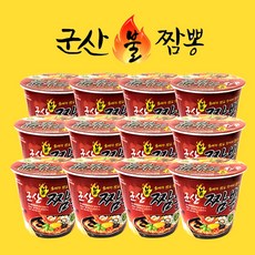 군산짬뽕맛집 불짬뽕컵면 12개, 1세트