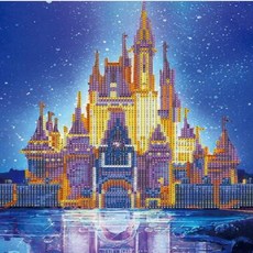 디즈니성 보석십자수 30X40cm 보석십자수 아트 DIY 원형 비즈 큐빅 슬기로운 집콕 취미 생활 놀이