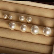 RANUNSTYLE 4mm~14mm 14k 실버 진주 귀걸이