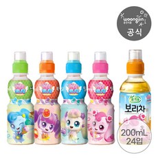 웅진식품 캐치티니핑 5종 모음 200ml 12+12 (딸기/사과/복숭아/밀크/보리차)