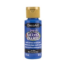 DecoArt Americana Gloss Enamels Acrylic Paint 2oz 13. True Blue 광택 유리 세라믹 물감