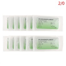 의대생 12 Pcs/Set Medical Needle Suture Nylon Monofilament Thread Practice Kit, 01 N20