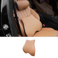 레이덴 벤츠 E클래스 W214 호환 메모리폼 차량용 목쿠션 등쿠션 허리쿠션, 1개, 통카브라운[허리쿠션]