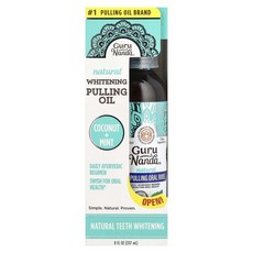 GuruNanda 천연 화이트닝 풀링 오일 코코넛 + 민트 237ML 8FL oz), 1개