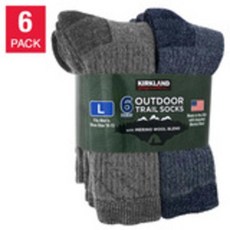 Made in USA 모 72% 커클랜드 시그니춰 남성 울 양말 6족 등산 양말 겨울 양말 Kirkland Signature Men's Trail Socks Costco 정품