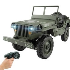 엔진 RC카 밍양 wpl d12 c24 매장 리모콘 Willis JEEP 아메리칸 레트, 아미 그린, 공식 표준