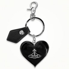 [비비안웨스트우드] [비쇼]당일발송 24시즌 키링 리비건 미러 하트 ORB 블랙 8203