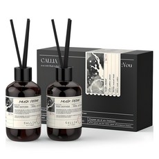 CalliA 대용량 실내용 디퓨저 200ml 2p 세트, 머스크 피오니, 1개 1세트, 머스크 피오니