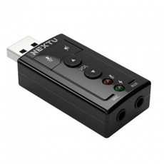 넥스트유 NEXT-AV2306 USB-A 7.1CH 외장 사운드 카드, 1개