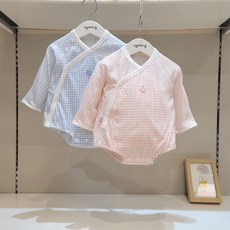 [아가방] 논현점*보기만해도 사랑스런 배내수트/얇은 여름 배내수트/간편 똑딱이 장착/안심 무형광 면100%/신생아 배내