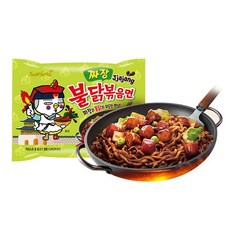 Samyang Jjajang Buldak 140g / Spicy Black Bean x Roasted Chicken Buldak Ramen / NEW Buldak / 짜장불닭 /, 1개, 156.49g