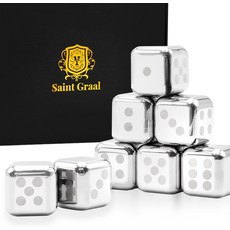 SaintGraal 스 큐브 의 날 남성 보냉 와인 일본술 소주 맥주 녹지 않는 얼음 스테인레스 8 개