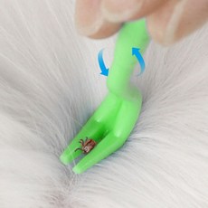강아지 산책 털사이 진드기 안전 제거 후크형 핀셋 집게, 2개