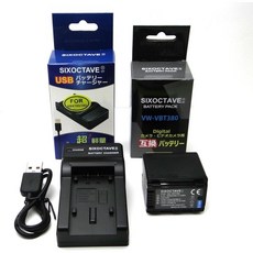 SIXOCTAVE str VW VBT380 K 교체 배터리 및 충전기 BC10 K파나소닉 HC V550M V720M V750M VX980M W570M W580M V360M V4