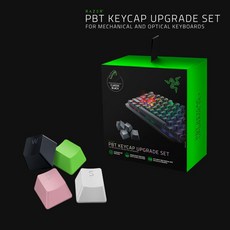 RAZER PBT Keycap Set (블랙/화이트/핑크/크린) PBT키캡, 블랙