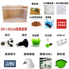  락사사육장 파충류장 크레스티드게코 도마뱀 거북이 전용 사육, 60×40×40cm 기획세트 