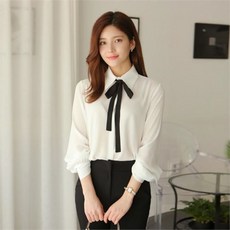 세인트마리 롭스 타이 블라우스 아이보리 2color