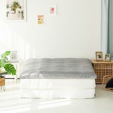 [소프라움] 국민토퍼커버 슈퍼싱글 그레이 60수 알러지세이퍼 항균 순면, 슈퍼싱글(MOS20AC73304GRSS)