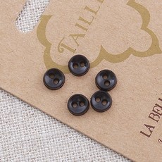 짱패브릭 10개) 인형단추 6mm 2구 미니단추 15color, 02. 블랙